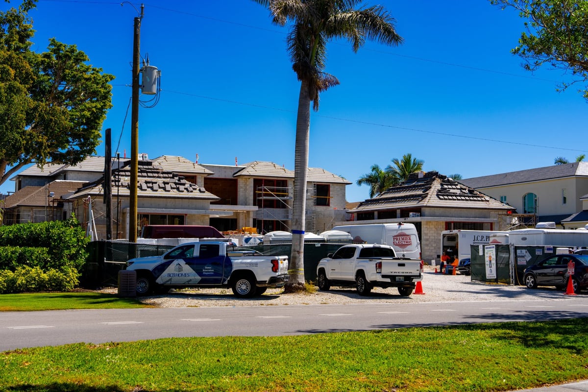 Luxury mansion construction in Naples Florida